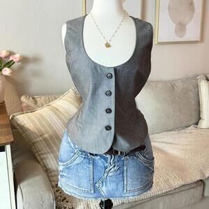 Sisley Italy Grey Tailored Vest